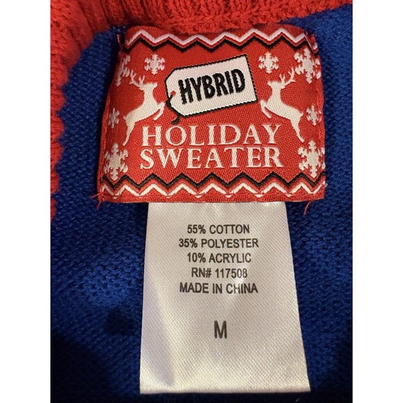 Ugly Christmas Sweater Cheers Cup Beer Holder Men’s Size Medium Holiday Party - Picture 6 of 8